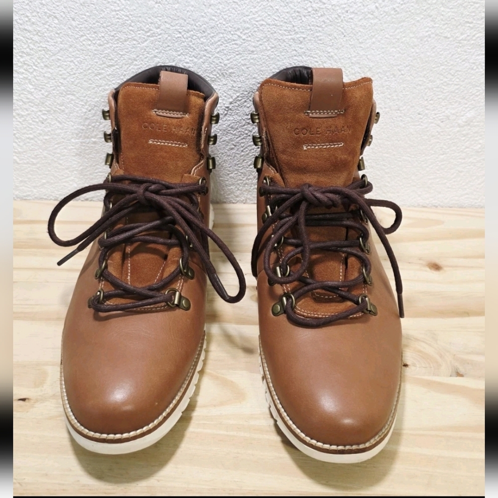 Cole Haan Zerogrand Men's Hiker Boots Size 11 Brown Leather Suede C25555